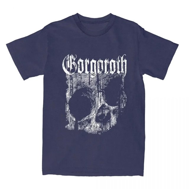 Camisetas Vintage Street Tshrit Black Metal Band Rock para hombres y mujeres camisetas de manga corta con cuello redondo de algodón puro camisetas Unisex Gorgoroth
