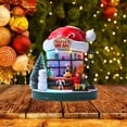 thumbnail image 2 of POINTERTECK Ornement de Maison en Résine Éclairé à LED de Noël Scène de Village Animé Musical Décoration de Table de Fête de Noël, 2 of 3
