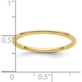 thumbnail image 4 of 10K Yellow Gold 1.2mm Half Round Stackable Band (Size 7) Made In United States 1stk17-120y-7, 4 of 5