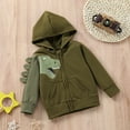 thumbnail image 2 of Mercatoo Toddler Boys Hoodie Jackets Dinosaur Zipper Long Sleeve Spring Fall Hooded Sweatshirt Coat for Kids, 2 of 9