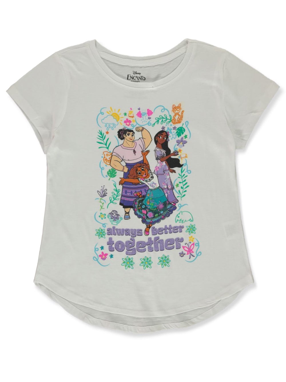 Disney Encanto Girls' Family T-Shirt - white, 4 - 5 (Little Girls)
