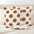 thumbnail image 3 of Orange Leopard Pumpkin Fall Outdoor Waterproof Pillow Covers, Thanksgiving Sunflower Botanical Decorative Square Throw Pillowcase Sofa Cushion Sham for Patio/Couch/Chair, 16"x16" 2 Pack, 3 of 8