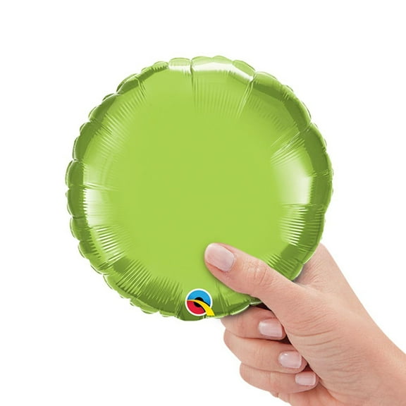 9 inch Circle - Lime Green (Air-Fill Only) Foil Mylar Balloon - Party Supplies Decorations