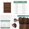 thumbnail image 6 of Dark Brown Wooden Balloon Curtains for Living Room/French Door, Vintage Western Country Wooden Board Tie Up Curtains 63 Inch Length Energy Saving Kitchen Curtains Shades for Windows 42"x63", 6 of 8