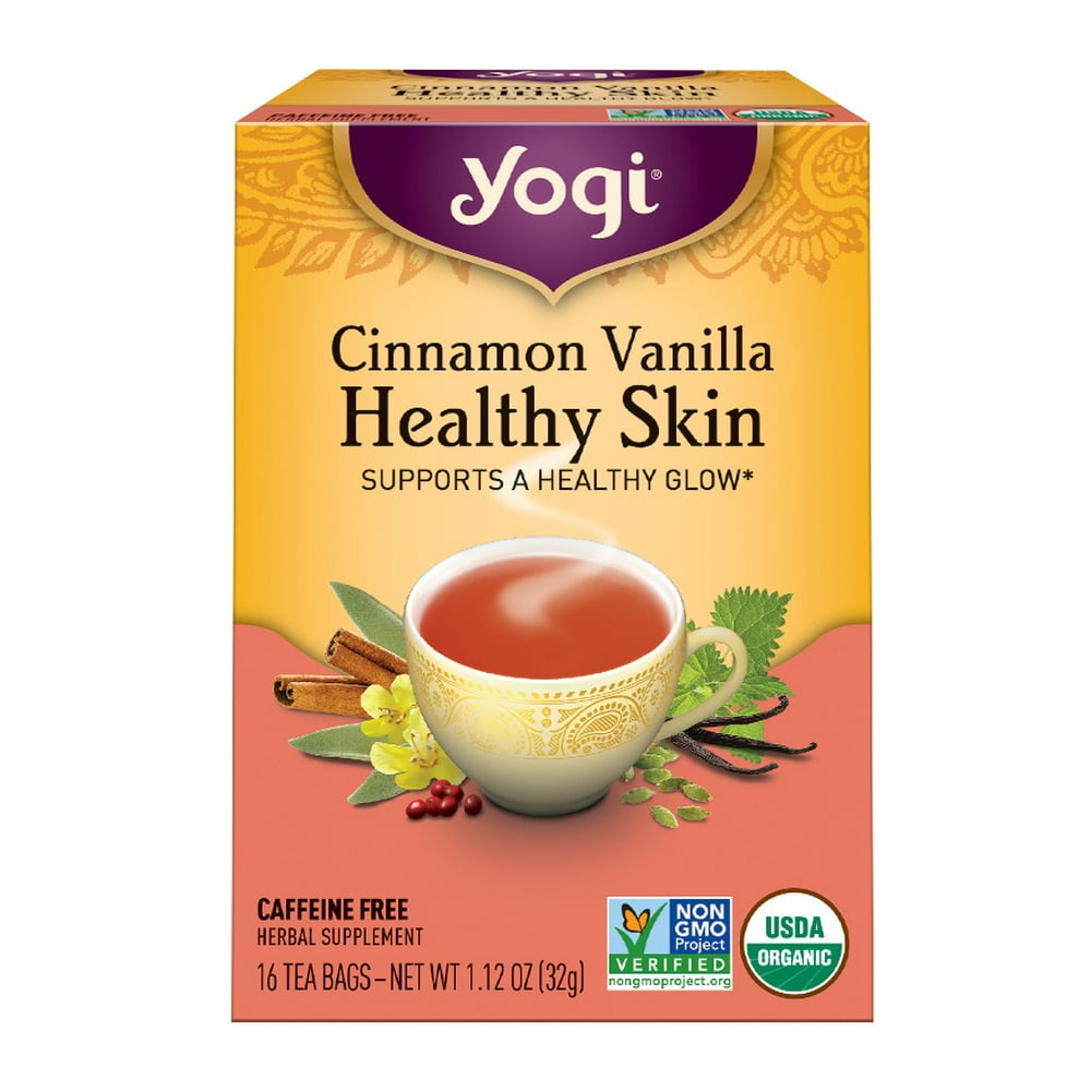 Yogi Tea Cinnamon Vanilla Healthy Skin Herbal Tea Tea Bags 16 Ct