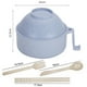 thumbnail image 4 of Juego Palillos para Microondas Ramen Cuenco Cuchara Tenedor Con Tapa Y Asa () Morado, 4 of 4