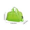 thumbnail image 3 of Mesh Tote Bag for Women, 16''x7.5''x10'' Lightweight Breathable Polyester Shoulder Bag, Multiple Pockets, Adjustable Crossbody Strap, Black Gym Beach Travel Bag - Green, 3 of 6