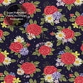 thumbnail image 5 of Shower Curtain, red rose flower Waterproof Fabric Plastic Shower Curtain, Drying Fast Bathroom Curtain with 9 Buttonholes, Ruffle Shower Curtain 60x72in, 5 of 8