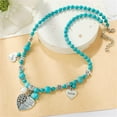 thumbnail image 3 of Turquoise Necklace, Boho Long Beaded Necklace with Vintage Ethnic Bohemian Turquoise Pendant - Statement Western Jewelry Gifts for Women, 3 of 4