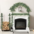 thumbnail image 2 of Artificial Eucalyptus Garland, Green, 8 Pack, Faux Hanging Plants, 6 Feet Each, 2 of 7