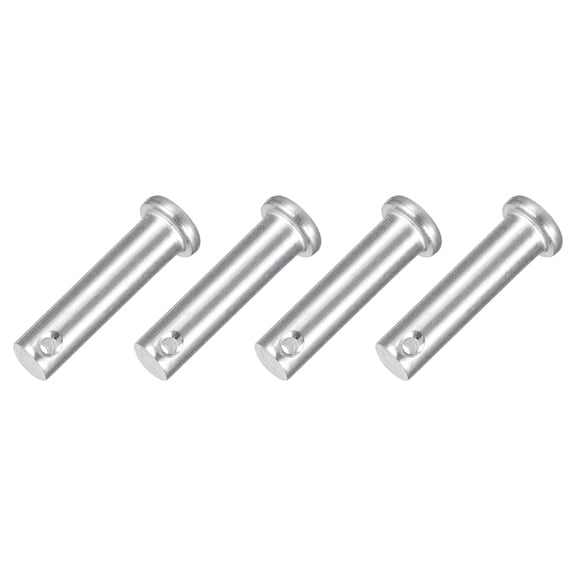 4Pcs 3/8" x 1-9/16" Single Hole Clevis Pins, 304 Stainless Steel Flat Head Pins