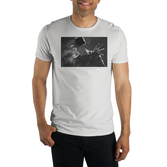 Freddy Kruger Classic Horror Movie Mens White Graphic Tee-M