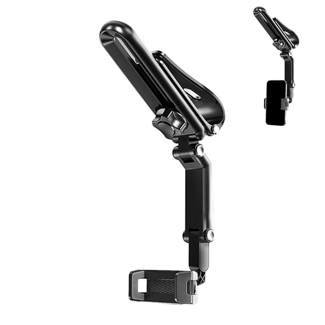Multifunction Car Phone Holder Mount, 360° Rotating & Retractable Sun Visor Cell Phone Mount for GPS Navigation & Streaming, Stable & Shockproof, Universal