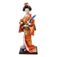 thumbnail image 3 of Ethnic Japanese Geisha Dolls Oriental Doll Figurine Statuette Decorative Asian Folk for Shelf Office Table Ornament style A, 3 of 9