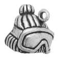 thumbnail image 1 of Sterling Silver 30" .8mm 3D Winter Snow Ski Bobble Hat Pendant Necklace Snow Goggles, 1 of 2
