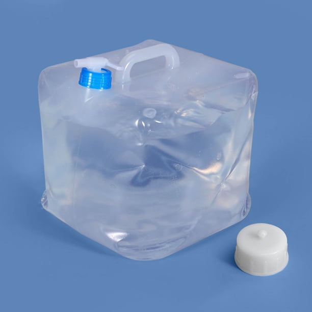Xihbxyly Contenedor de Agua Plegable para Acampar, Tanque Portátil para Agua Potable, Diseño de Grifo a Prueba de Fugas, Material Reutilizable Apto para Alimentos, Ideal para Senderismo, Camping y Av