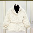 thumbnail image 4 of Vedolay Parkas for Women 2023 Hooded Jacket for Women Casual Full Zipper Coat Beige,XL, 4 of 4
