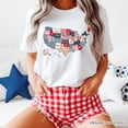 thumbnail image 5 of Patriotic Patchwork USA T-Shirt, Quilted Map Tee for Americana Fans, 5 of 6