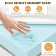 thumbnail image 4 of CONCETTA 3 inch Queen Gel Memory Foam Mattress Topper Queen Size, Bed Topper with Removable Soft Cover, White, 4 of 7