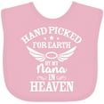 thumbnail image 3 of Inktastic Handpicked for Earth by My Nana in Heaven with Angel Wings Boys or Girls Baby Bib, 3 of 4