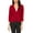 Burgundy, variant on Women's Elegant Long Sleeve Blazer – Solid Button-Front Casual Style