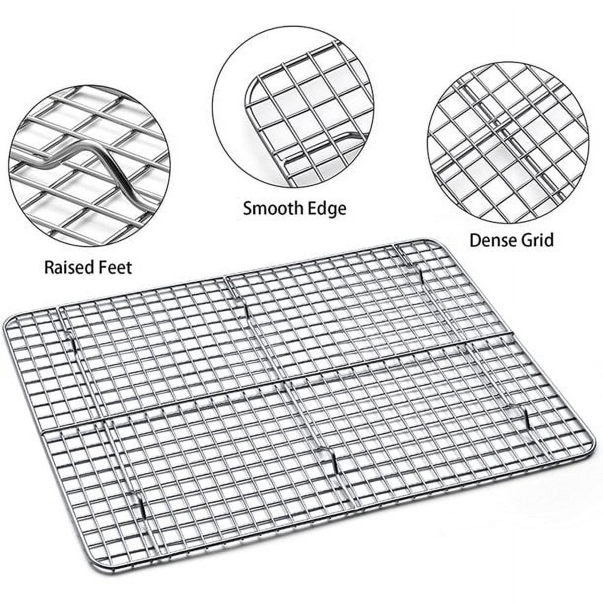 2-Pack Cooling Rack, 9.84*7.48 inch Large Baking Rack Fits Half Sheet Pans, Oven  Safe Stainless Steel Wire Rack for Cooking, Roasting & Drying  Casewin(Rectangle) 