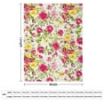 thumbnail image 2 of Floral Colorful Flower Print Blanket Warm Throw Blanket Soft Flannel Lightweight Throw Blankets Couch Bed Travel Bedding Room Decor for Kids Teens Adults, 2 of 7