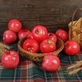 thumbnail image 4 of Artificial Red Apples Set of 12 Decorative Faux Fruit 3 Inches Realistic Kitchen Home Party Decor, 4 of 6