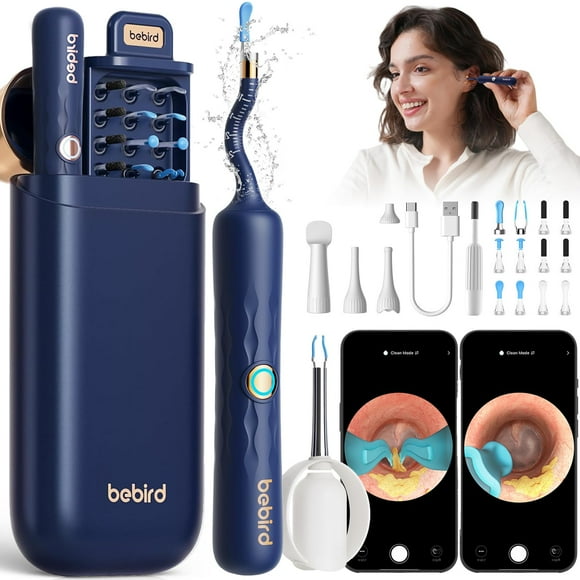 Bebird Earsight Plus Ear Wax Removal Tool Camera, Ear Cleaner with Flexible Wireless Ear Camera Otoscope, Painless Visual Ear Pick Tweezers Wax Remove