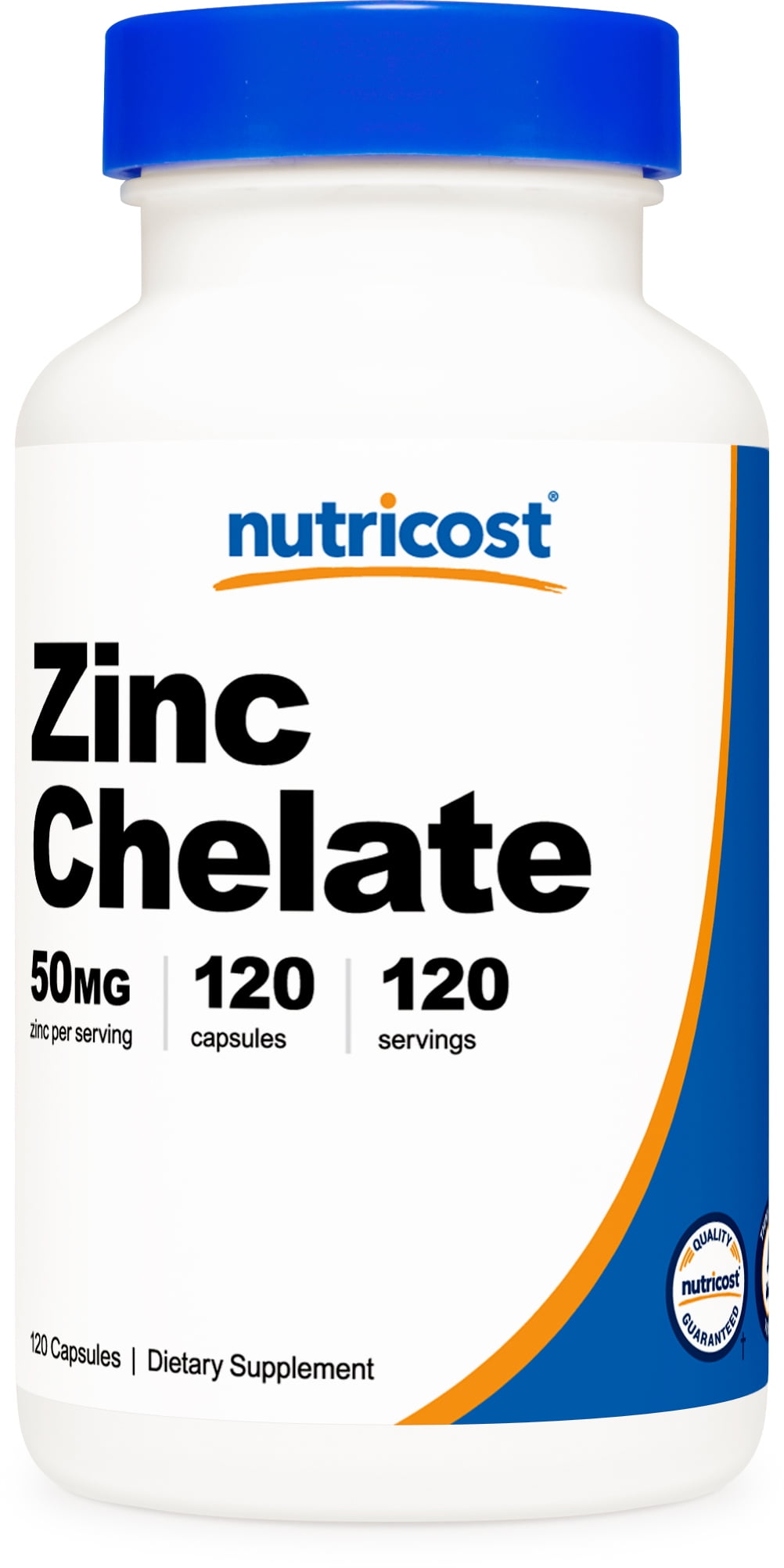Nutricost Zinc Chelate 50mg, 120 Vegetarian Capsules Gluten Free and