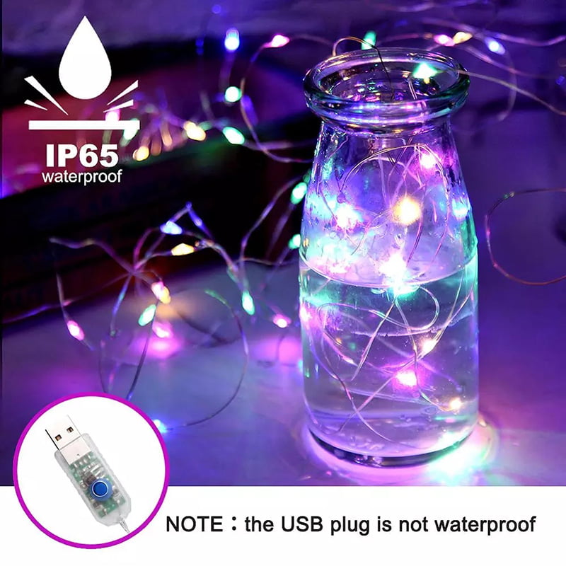 5/10/15m LED Strip Lights RGB 3528 16/32/50ft String Rope Remote Waterproof Bar 