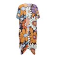 thumbnail image 2 of SCRAWLGOD Hippie Daisy Print Kimono Swimsuit Cover Up for Women Soft Lightweight Swimsuit Coverup Breathable Quick Dry Beach Cover Up, 2 of 6