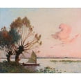 thumbnail image 3 of Ferdinand du Puigaudeau 14x12 Black Modern Framed Museum Art Print Titled - Sailboat on the Marais De La Grande Briere, 3 of 5
