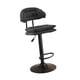 thumbnail image 5 of Taburete de bar, taburete de mostrador ajustable moderno con respaldo, taburete alto, silla de bar para isla de cocina, comedor, cafetería, pub Pedal de pierna negra, 5 of 8