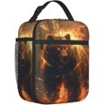 thumbnail image 3 of Boîte à Lunch Isolée pour Adultes Boîte à Lunch Ours pour Travail, Pique-Nique, École, Voyage, Randonnée, Plage Ou Pêche Sac à Lunch Polyester Ours Floral, 3 of 6