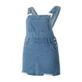 thumbnail image 4 of EIMELI Robe Salopette en Denim pour Femmes à Bretelles Réglables, Imprimé Drapeau Vintage, Sans Manches, Jupe à Bretelles avec Poches, 4 of 7
