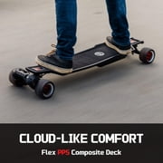 MAXFIND FF Belt Electric Skateboard for Adults, 25 Mile Electric Longboard with Remote, Fast Swap Battery, Black
