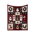 thumbnail image 2 of Christmas Blanket 27-80in Blue Cozy Flannel Soft Warm Throw for Bed Sofa Winter Home Decor by OVFUIZ, 2 of 9