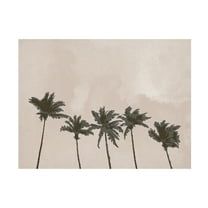 Canvas Wall Art - Pictufy Studio Ii 'Windy Palm Trees' Wall Art for Living Room, Bedroom, or Office Décor by Trademark Fine Art - 32 x 24 Inches