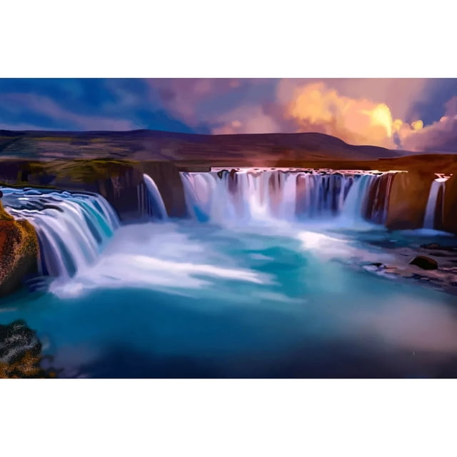 Diamond Painting (DE2309) 5D DIY Paisaje Serie Redondo (E5103) 50x70cm Hugtrwg Para estrenar