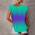 thumbnail image 5 of T Shirts For Women Womens Tops Hat Sleeve Vest V Neck Printed Casual Loose Top T Shirt, 5 of 6