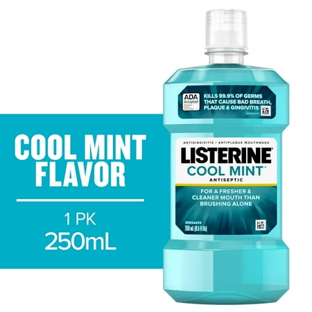 UPC 312547427203 product image for Listerine Cool Mint Antiseptic Mouthwash Oral Care for Bad Breath  250 mL | upcitemdb.com