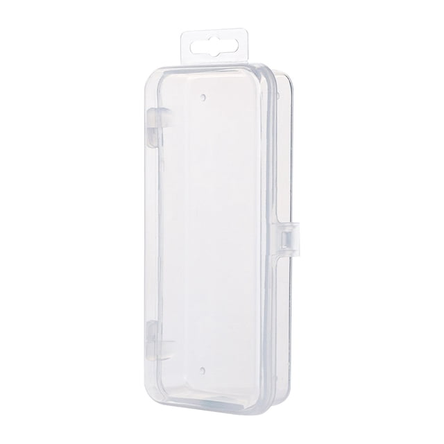 CHENMEI Rectangular Empty Clear Plastic Organizer Storage Box White Lid with Clear Base for Small Items Other Craft Projects