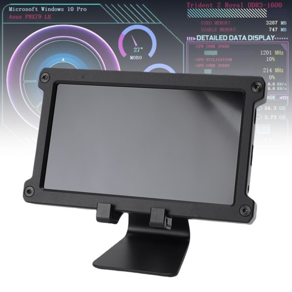 LCD Display Second Screen, 350cd/m2 Brightness 7 Inch Computer Secondary Screen Flexible Sensitive Response 50 PIN  for Gaming Working