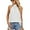 White, variant on Gustave Womens Sleeveless Tie Halter Tops Summer High Neck Tank Tops Casual Elegant Vest Shirts Blouses "Caramel, S"
