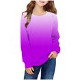 thumbnail image 2 of Atogsazn Toddler Girls Oversized Sweatshirt Kid Casual Gradient Long Sleeve Shirt Fashion Loose Clothes Top Multicolor 2-3 Years, 2 of 6