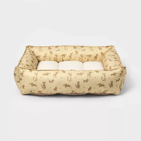 Orthopedic Cuddler Dog Bed - M - Yellow