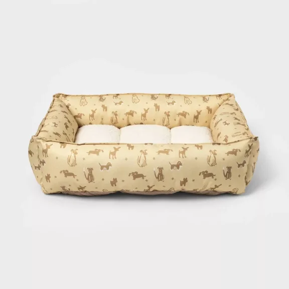 Orthopedic Cuddler Dog Bed - M - Yellow