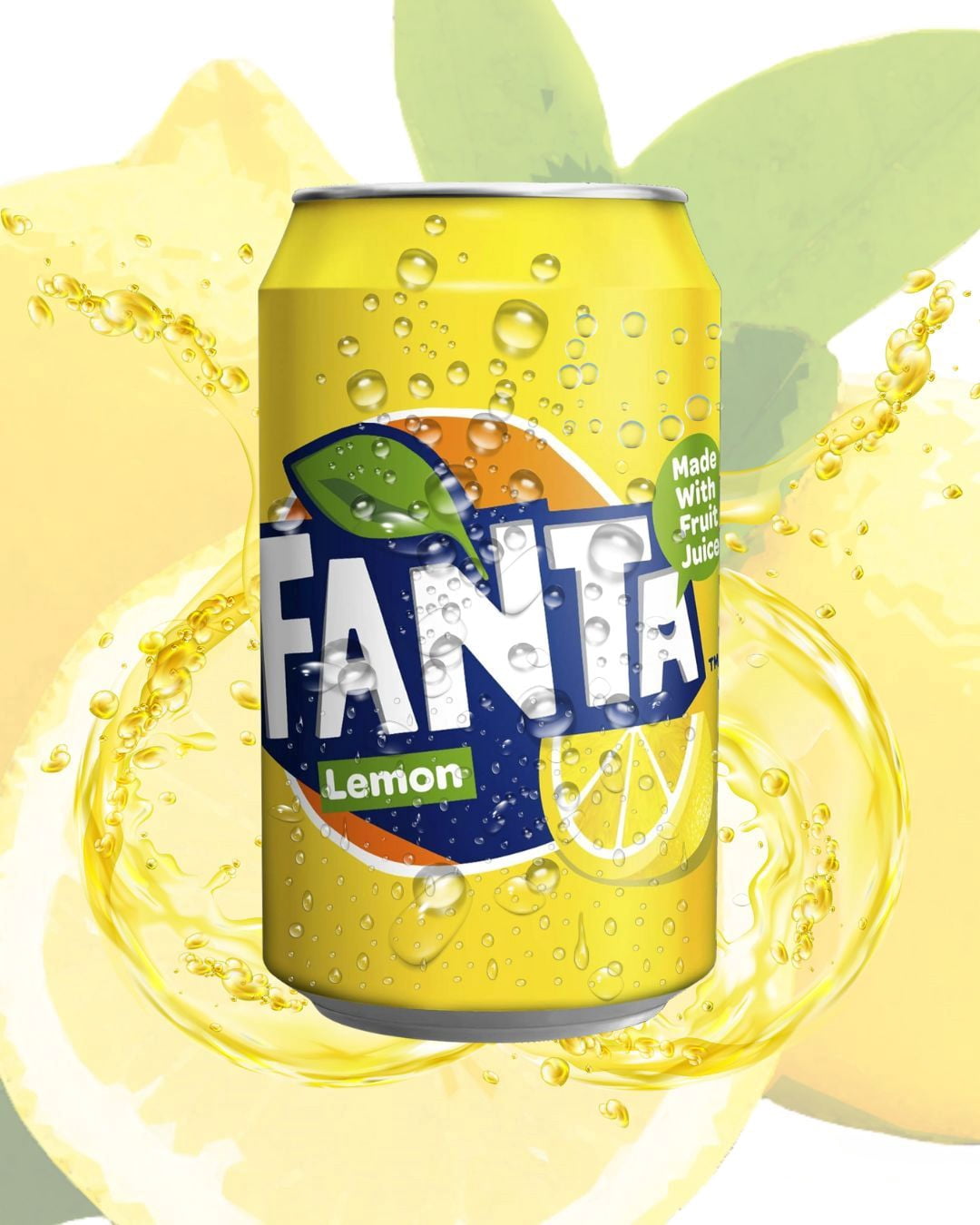 Fanta Lemon Flavored Soft Drink Can 330ml (Pack of 12)