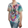 thumbnail image 4 of Hippie Boston Terrier Portrait Watercolor Tie-Dye Vintage Styles All Over Print 3D Shirt Unisex Merch Gentleman Dog Lover Gifts - 00014, 4 of 6